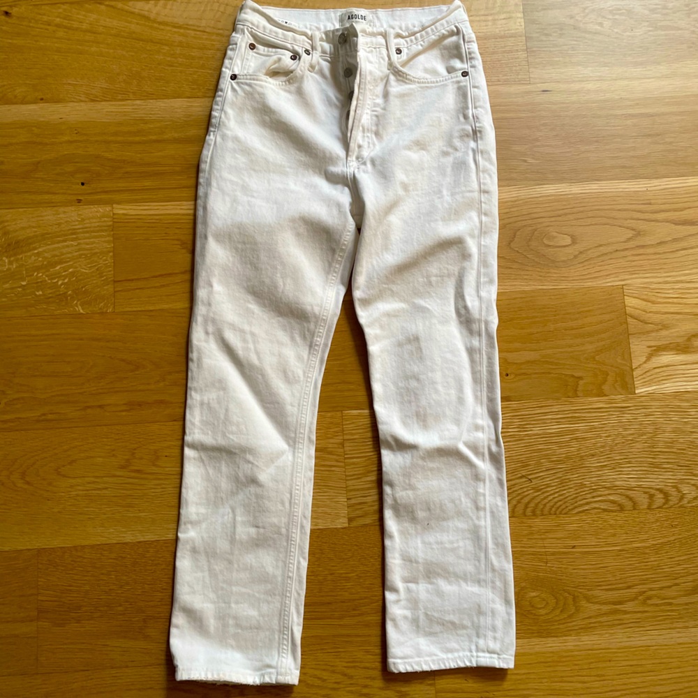 Agolde size 25 white jeans